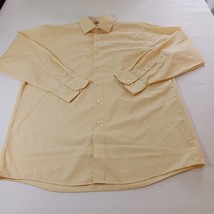 Geoffrey Beene Wrinkle Free Men&#39;s Yellow Button Up Shirt Long Sleeve Sz ... - $14.54