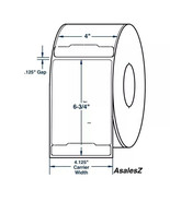 8 Rolls FedEx UPS 4x6.75 Perforated Thermal Shipping Label 1&quot; Core 425 P... - $123.13 CAD