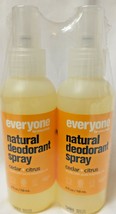 2 Pack EO Everyone Natural Deodorant Spray Cedar + Citrus 4 oz. Each  - £19.94 GBP