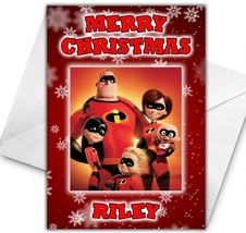 THE INCREDIBLES Personalised Christmas Card - Disney Personalised Christmas Card - $4.10