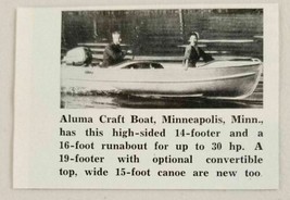 1955 Magazine Photo Aluma Craft Boats Aluminum Minneapolis,MN - £5.77 GBP