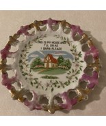 Vintage  Wall Plate This Is My House And I&#39;ll Do As I Darn Please Decora... - €10,37 EUR