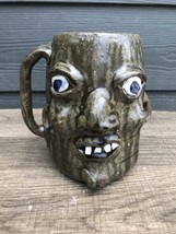 Face Jug Mug Grace Nell Hewell (1933-2016) Southern Folk Art Pottery Sig... - $214.59