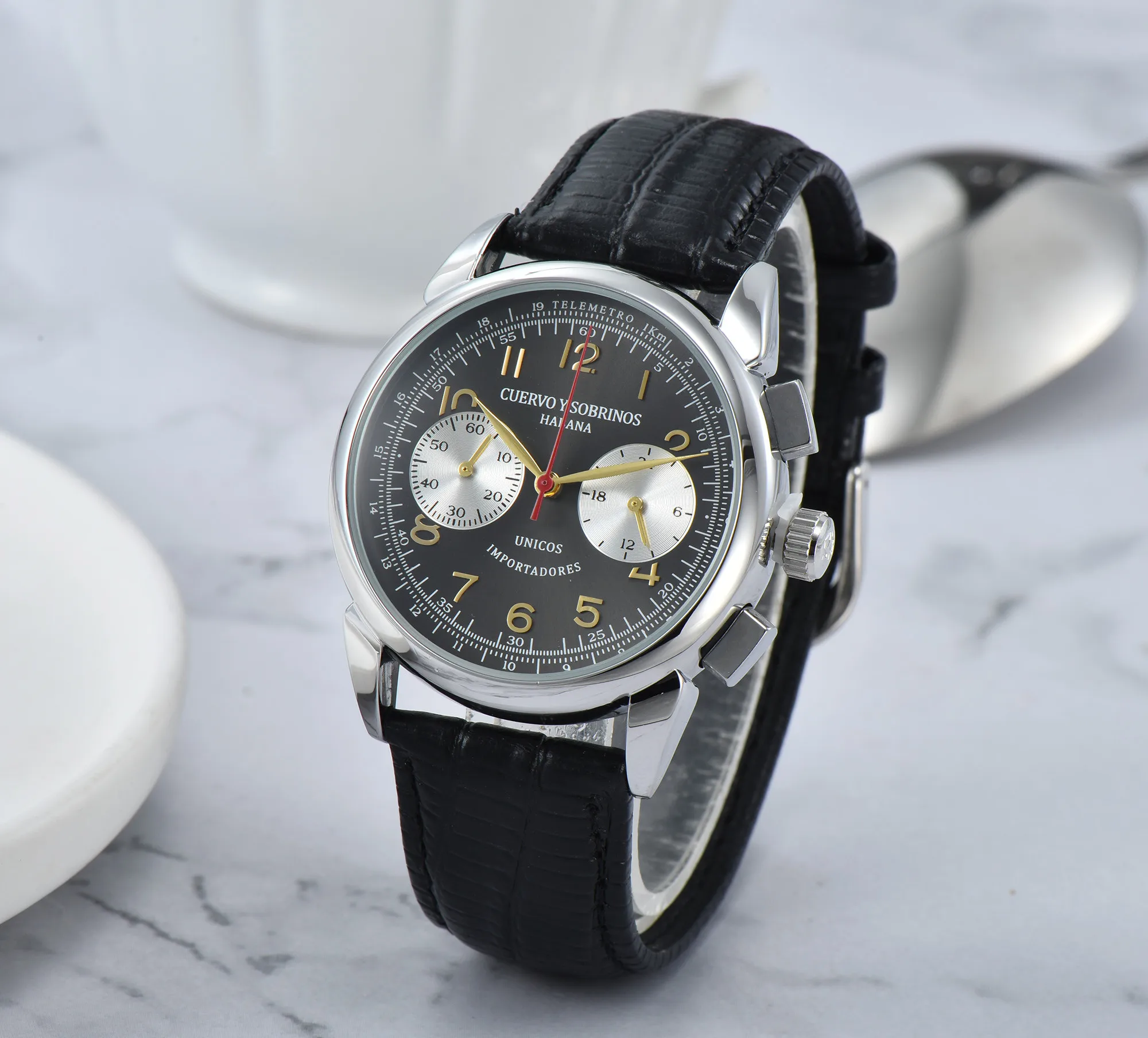 CYS-Historiador Watch Multifunctional  Date Men&#39;s Watch Fashion Clic Top Leather - £103.78 GBP