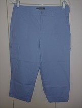 Chadwicks Of Boston Ladies Blue Cropped PANTS-6-COTTON/SPANDEX-NWOT-NICE-COMFY - £10.45 GBP