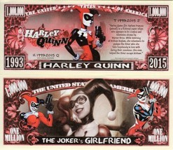 Harley Quinn Comic Collectible Pack of 50 1 Million Dollar Bills Novelty Print - £14.49 GBP