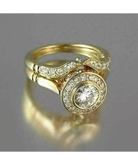 2Ct Round Cut Lab Created Diamond Women&#39;s Bridal Ring 14K Yellow Gold Pl... - $302.55 CAD