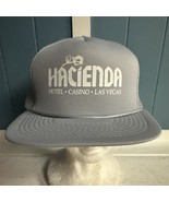 Vintage Gray Hacienda Hotel Las Vegas Nevada Baseball Cap Mesh Rope Snap... - $17.58 CAD