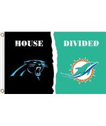 Carolina Panthers and Miami Dolphins Divided Flag 3x5ft - $20.99