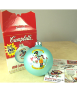 Campbells Soup Christmas Holiday Ornament Collector&#39;s Edition 1998 Glass - £12.94 GBP