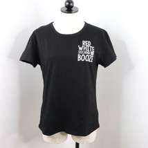 Shein Red White &amp; Booze Women&#39;s M Graphic Logo Cotton Short Sleeve Tee T... - £7.08 GBP