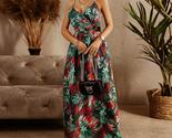 Sling floral boho maxi dress summer backless high waist print beach sundress women thumb155 crop