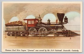 Famous Civil War Engine General Louisville Kentucky Real Photo Vintage Postcard - £10.97 GBP