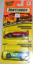 Two Different 1994 Matchbox Super Fast &quot;Lamborghini Countach&quot; #67 Mint On Card - £5.50 GBP