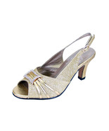 FLORAL Nadine Women Wide Width Peep Toe Dress Slingback Shoes With Jewels  - $59.95