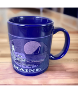 Coffee Mug Maine Vintage Purple Ceramic Souvenir Shore Tea Drinkware Cup... - £21.30 GBP