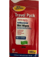 Assured Wet Wipes Cloths Travel Pk 1ea 40ct W  Vitamin E + Aloe Moist To... - €2,16 EUR