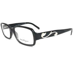 Salvatore Ferragamo Eyeglasses Frames 2640-B 526 Black Silver Crystals 53-15-135 - $65.24