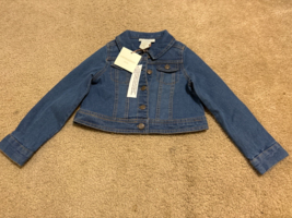 Cynthia Rowley Little Girl&#39;s Dark Blue Jean Cotton Jacket 4T XS NWT - £11.00 GBP