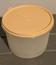 Vintage Tupperware Container #263 With Lid #238 5.5” Round Almond - $9.99