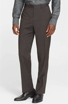 Canali Flat Front Classic Fit Wool Dress Pants, Size 32 US/ 48 EU X - £123.53 GBP