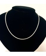3.00ctw Round Solitaire Lab Grown Diamond Tennis Necklace 14K White Gold - $20,854.96 CAD