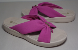 Bzees Size 10 M PROMISE Festival Pink Slip On Sandals New Women&#39;s Shoes - £85.33 GBP