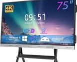 75 Inch Smart Board, 4K Uhd Interactive Whiteboard Built-In Dual System ... - $6,484.99