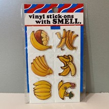Vintage 1980s Puffy Scratch N Sniff Banana Stickers Vinyl Stick-Ons With Smell - £19.65 GBP