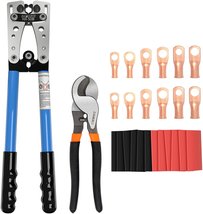 Sanuke Battery Cable Wire Lug Crimping Tool for AWG 8-1/0 Electrical Lug Crimper - £64.54 GBP