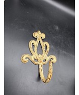 VTG Cast Iron Metal Single Hook Hanger Decorative Wall Hanging 4.5”W 6.7... - €16,51 EUR
