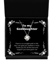 To my Goddaughter, No straight path in life - Love Knot Silver Necklace. Model  - £31.86 GBP