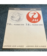 JAL Japan air lines vintage 1970 timetable brochure - $26.82 CAD