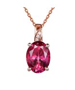 Elegant Vintage Oval Cut 7X9mm 14K Rose Gold Diamond Tourmaline Gemstone... - $1,051.62 CAD