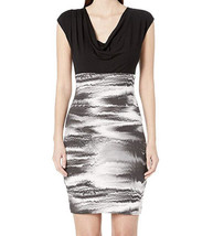 NWT Nicole Miller Women&#39;s Distorted Fog Combo Dress Size 14 - £25.88 GBP