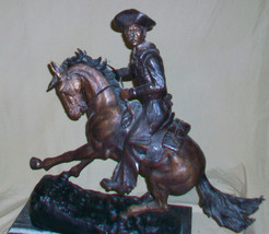 Vintage 1980&#39;s Frederic Remington Bronze Statue, The Cowboy - £1,278.96 GBP