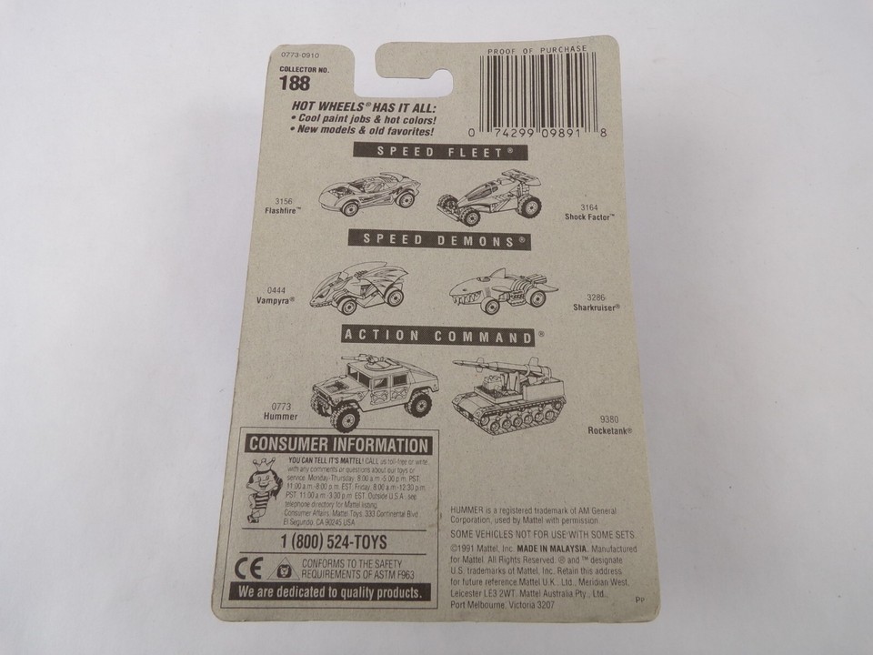 Van / Sports Car / Truck /Hot Wheels Hummer # 0773 #H7 Item image 2