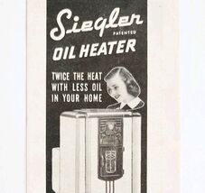 1948 Siegler Oil Heater Forced Air Advertisement Home Heating Appliances... - $185.61 MXN