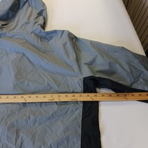 Columbia XM2884 Men's Gray/Black Full-Zip Hooded Rain Nylon Jacket Size Medium image 7