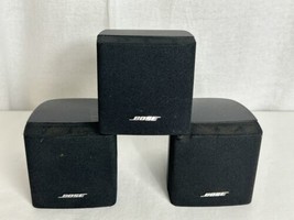 Lot of 3 Bose Acoustimass or Lifestyle Single Cube Wired Surround Speakers Black - £23.29 GBP