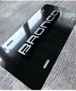 3D Bronco Matte Black On Black License Plate New Aluminum Universal All ... - €64,32 EUR