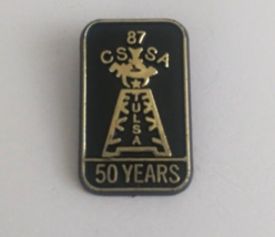 Vintage Moila Shriners &#39;87 CSSA ULSA 50 Years Plastic Lapel Hat Pin - £5.71 GBP
