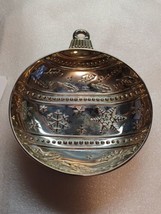 International Silver Co Dish Tray Plated Ornament Christmas Decorated Vi... - $17.77