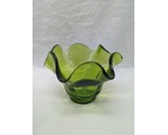 Vintage Green MCM Flower Shaped Serving Bowl Tray Dish 5&quot; X 4&quot; - $49.49