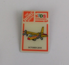 The Home Depot Kids Workshops Wooden Plane Lapel Hat Pin - £5.00 GBP