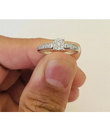 1.50 Ct Round Cubic Zirconia Engagement Wedding Ring Silver White Gold P... - $123.71 CAD