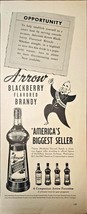 Brandy Aarow Blackberry Flavored Americas Biggest Seller-1948 Vintage Pr... - $10.35 CAD