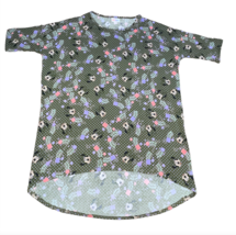 Lularoe Irma Shirt Disney Minnie Mouse Small Floral Green New w/ Tags - £7.85 GBP