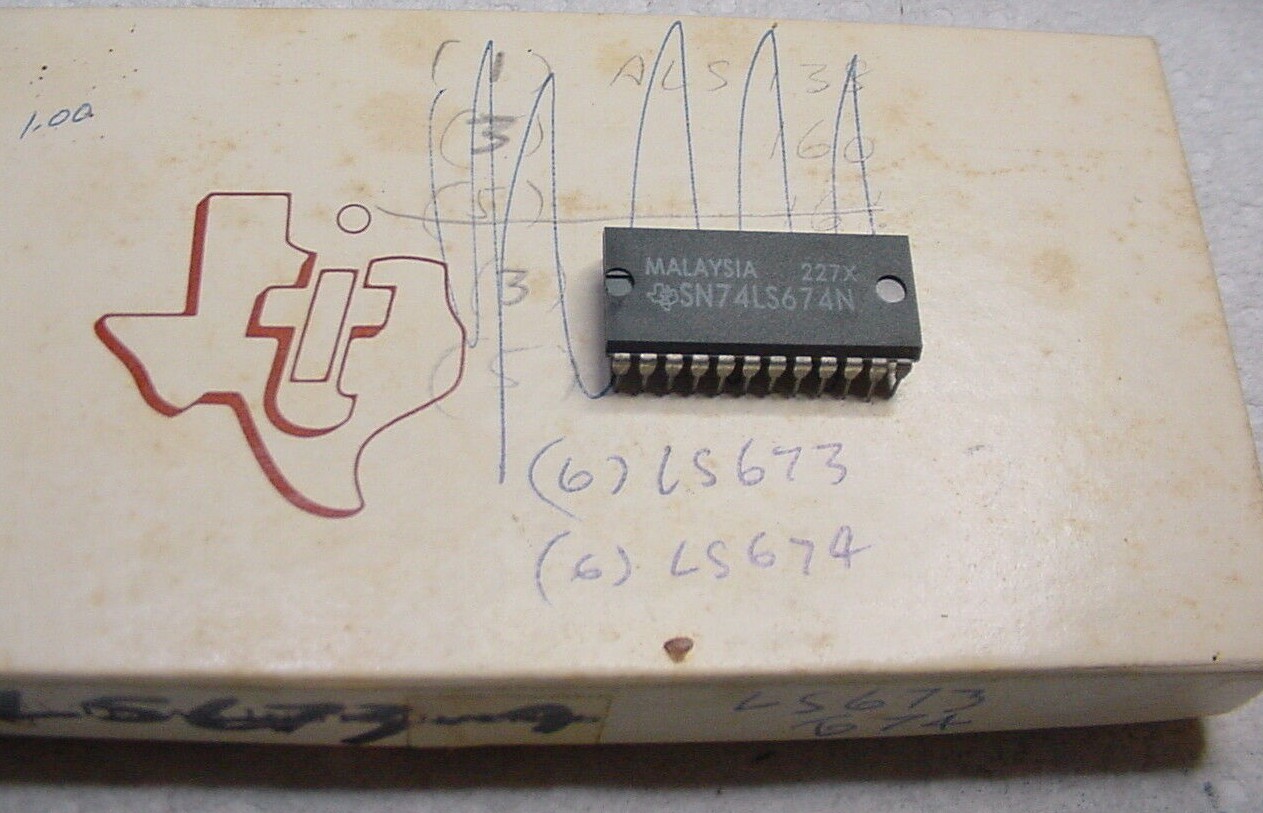 1 NOS TI&#39;s SN74LS674N 16 bit Shifter Parallel-Serial Out, Right Directio... - $2.72