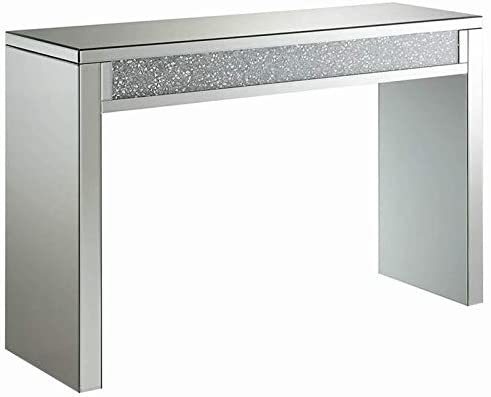 Layton Rectangular Mirror Sofa Table By Coaster Home Furnishings In Silver And - £334.40 GBP